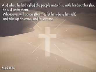 Cross and Scripture from Mark