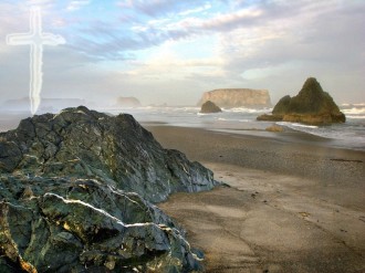 Cross Overlooking the Shore