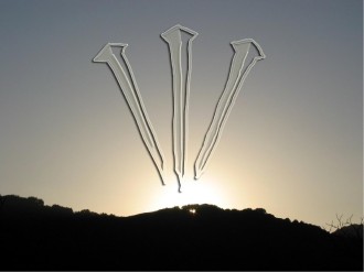 Sunrise Silhouette with Crucifixion Nails Accent