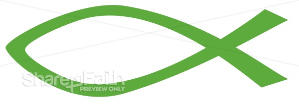 Forest Green Ichthys Symbol