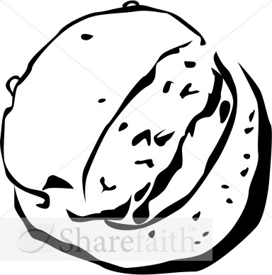 Black and White Broken Bread on Platter