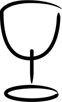 Calligraphy Communion Cup in Black