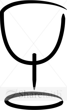 Calligraphy Communion Cup in Black