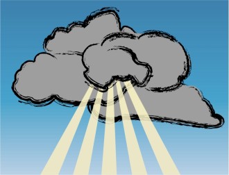 Holy Light Shining through Clouds