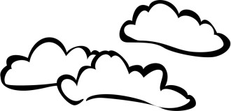 Puffy White Clouds on White