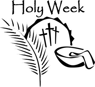 Holy Week Crosses with Palm Leaf and Wash Bowl