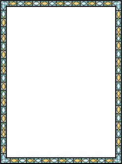 Orange and Blue Stained Glass 2