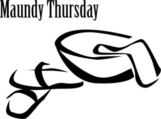 Simple Sandals and Bowl with Maundy Thursday
