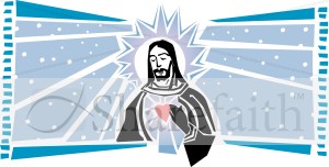 Jesus and the Sacred Heart on Sky Design