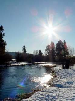 Winter River Sunrise