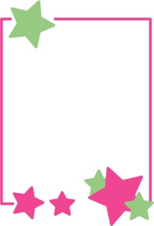 Bright Green and Pink Stars