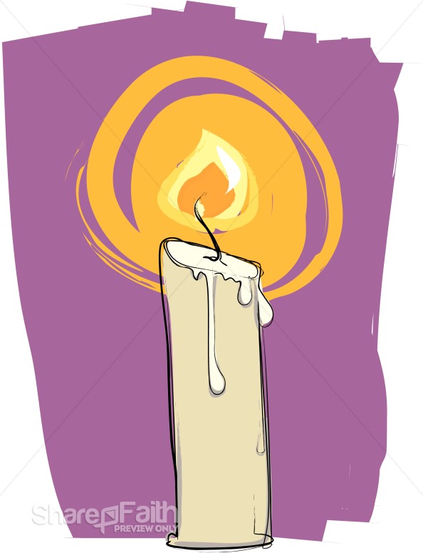 White Advent Candle
