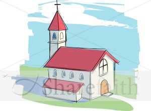 Country Church with Rural Landscape