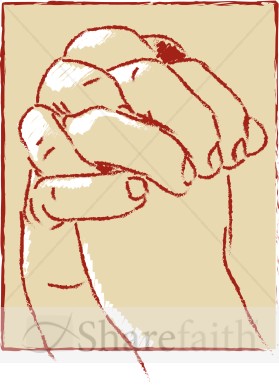 Large Clasped Hands