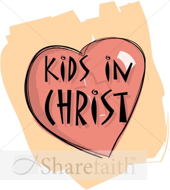 Colorful Kids In Christ Heart