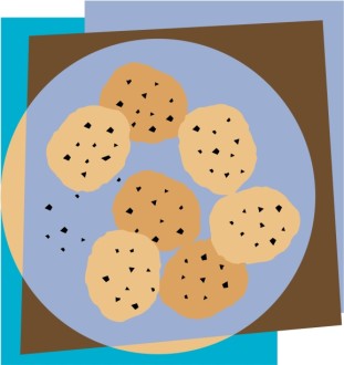 chocolate chip cookie plate