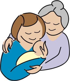 Three Generations of Women Clipart