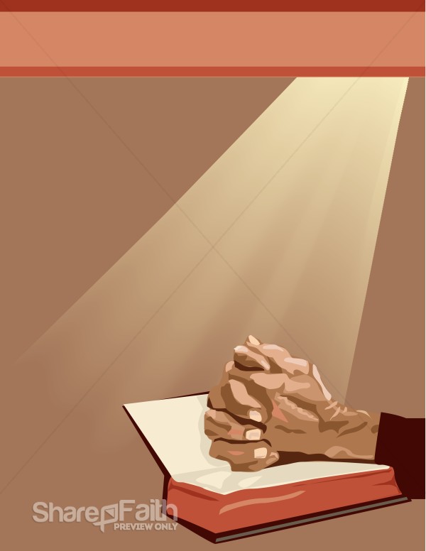 Praying Hands Bulletin