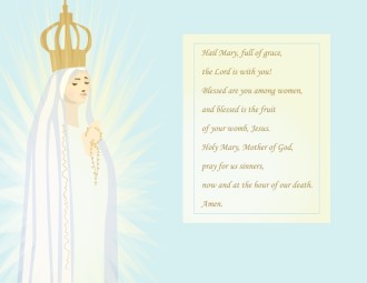 Hail Mary Prayer Card