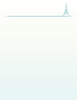 Church Steeple Letterhead in Blue