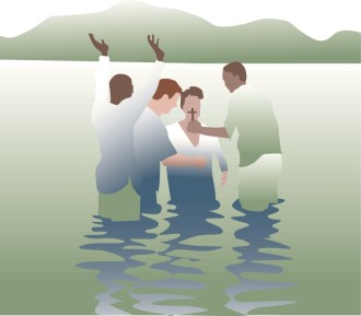 Simple Baptism Scene green river