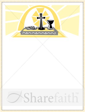 Communion Certificate Gold Border