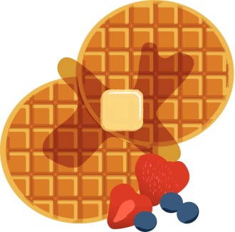Waffles with Syrup