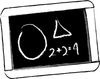 Personal School Chalkboard with White Frame