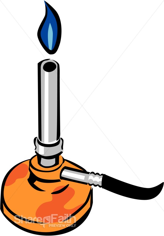 Science Bunsen Burner Christian Classroom Clipart