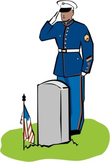 Dress Soldier Salutes the Fallen    Color