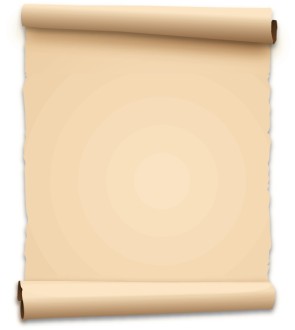 Realistic Scroll with Rolled Edges