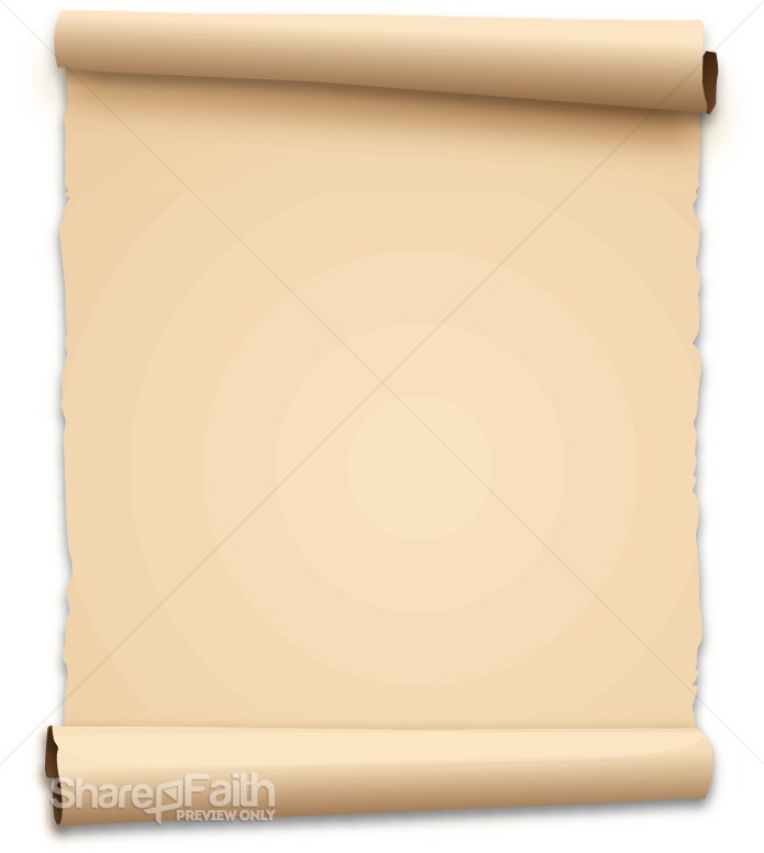 Realistic Scroll with Rolled Edges