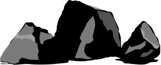 Three Black Rocks