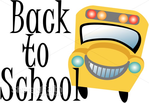 Back to School Word Art with Bus