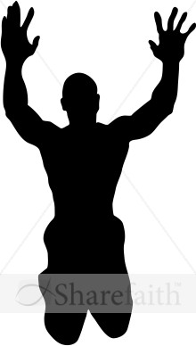 Kneeling Man Asking Forgiveness