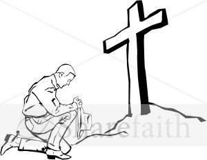 Praying Cowboy at the Cross