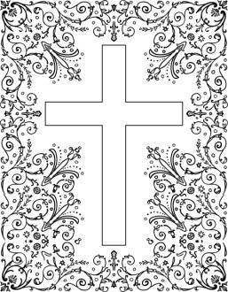 Black and White Floral Cross Border