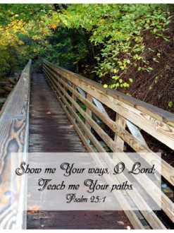 Footbridge with Psalm Verse