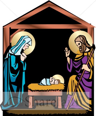 Nativity with Mary, Joseph and Jesus