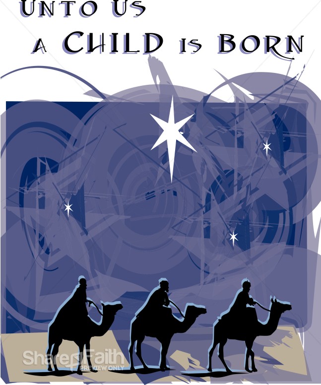 Magi Traveling on Camels  to Bethlehem
