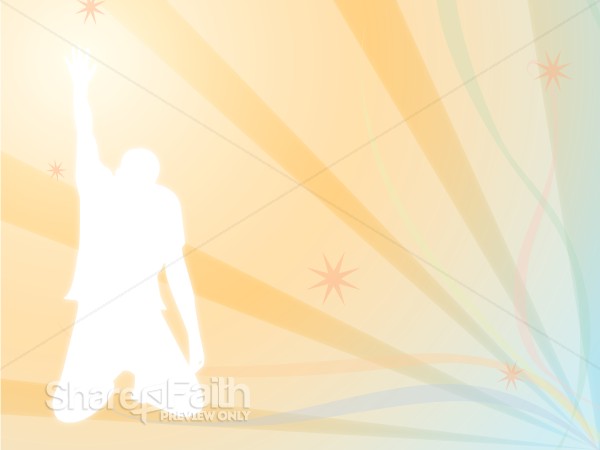 Praiser in White Silhouette and Pastels