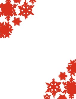 Red Corner Snowflakes