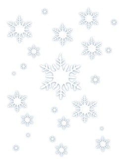 Multiple Falling Snowflakes