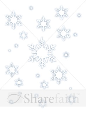 Multiple Falling Snowflakes