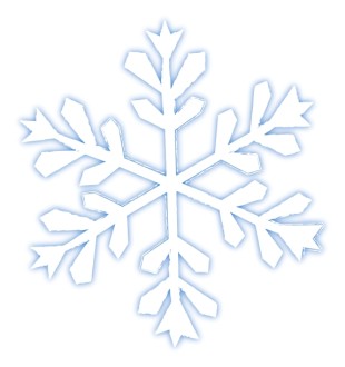 Large Blue and White Snowflake
