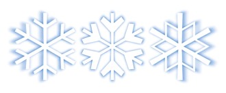 Blue Icy Snowflakes