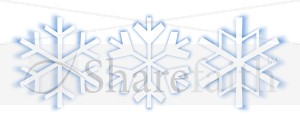 Blue Icy Snowflakes