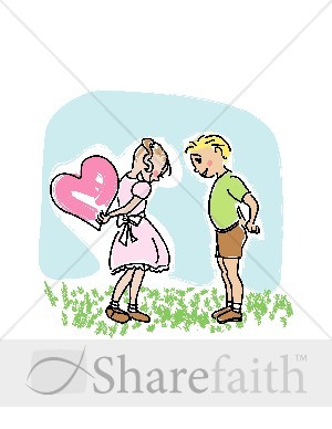 Girl with Hidden Pink Heart