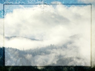 Wintry Mist, Clouds and Mountains