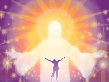 Christ Glorified with Purple and Gold and Verse